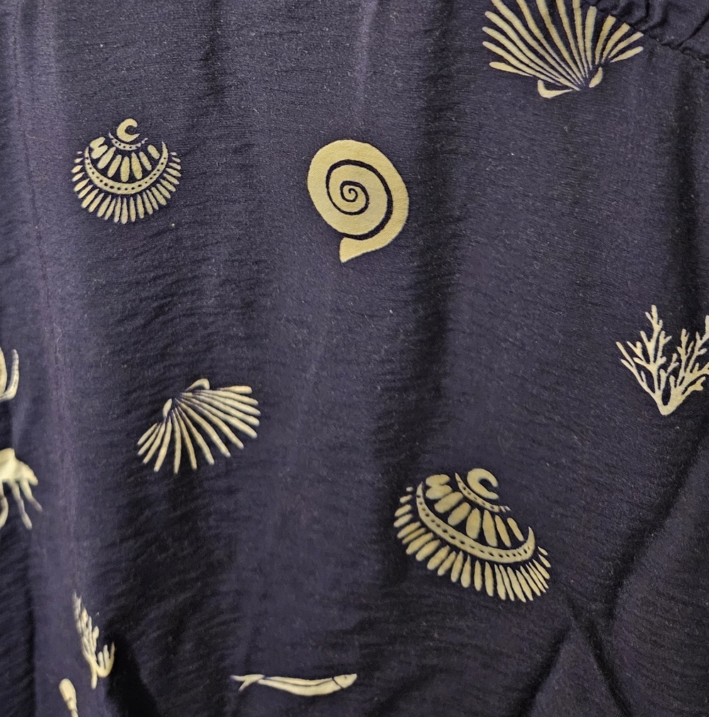 a new day Navy Blue Shell Print Maxi Dress - Picture 3 of 4